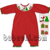 Newborn boy smocked bubble DR 1406