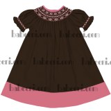 Girl smocked dress - DR 1555