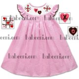 X0 hearts smocked bishop dress - DR 1574