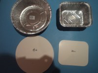 Aluminium Foil Containers Laminated Paper Board Lids Covers