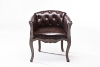 Coffee Shop Leather Single Sofa