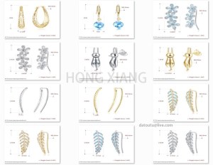 925 Sterling Silver Earring, ear stud, ear clip