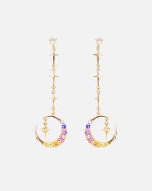 925 sterling silver moon star earrings beautiful and noble