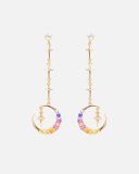 925 sterling silver moon star earrings beautiful and noble