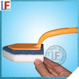 Brillante limpia la esponja de melamina sucia y Grimy con mango
