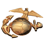 3D Gold Military Lapel Pins Marine Pins