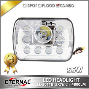 5x7 55W headlamp Jeep Wrangler YJ Toyota Nissan Suzuki truck trailer LED headlight
