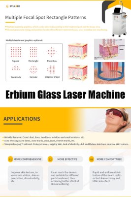 Erbium glass fractional laser machine for skin resurfacing