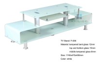 White Glass TV Stand, Glass Table Supplier