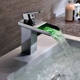 Chute d'eau de poignée Robinet lavabo avec LED F0510F