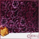 Elegant red flower tricot lace fabric,bonded lace fabric for dress