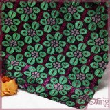 Green flower tricot lace fabric, sparkle bonded lace fabric for dress