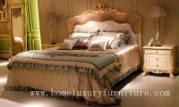 Style de luxe royal FB-168 de l'Italie de fournisseur de lit en bois solide de lit de...