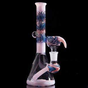 7.87 Inches Clear Recycler Glass Bong