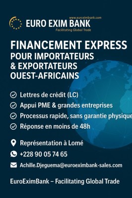 Financement rapide pour importateurs et exportateurs ouest-africains – EuroEximBank
