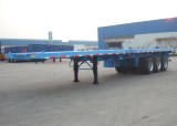 CIMC 20 ft flatbed trailer with iron stake 40 ft high bed semi trailer for container tr...