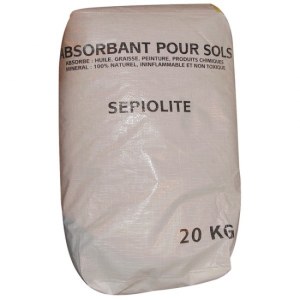 Sac de sépiolite absorbant pour sols
