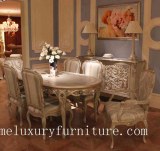 Solide en bois de table de la table de salle à manger 6 d'antiquité de table de salle...