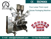 Automatic Four Lanes Thick Liquid Spices Packaging Machine
