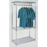 Silver Garment Wire Shelving