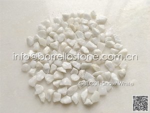 White marble stone gravel