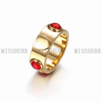 Accepter la commande bijoux bague de bande pour les femmes GCR010STGCRD