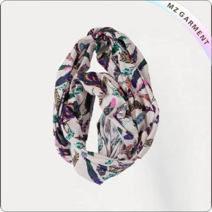 Girls Twig & Leaf Pattern Scarf