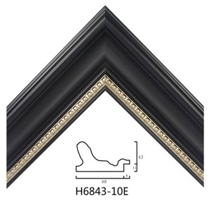 Quality Plastic Frame Moulding Wholesale Black White Color Not Embossed H6843