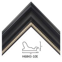 Quality Plastic Frame Moulding Wholesale Black White Color Not Embossed H6843