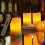 LED rechargeable wax candle set of 4pcs with remote control