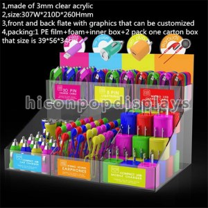 Wholesale Clear Acrylic Boxes Acrylic Cell Phone Accessory Display Case