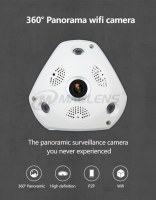 Wifi 2p2 wireless 1.44mm vr fisheye cam 3d panoramic camera