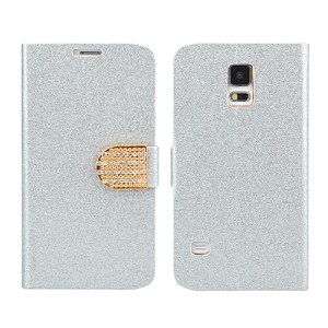 Samsung Galaxy S5 Hülle Tasche Case silber