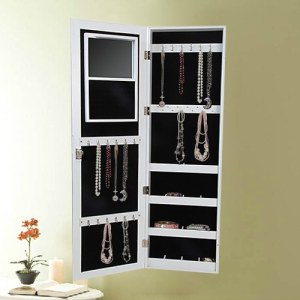 Spiegelschrank Schmuckschrank Wandspiegel weiss