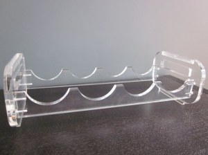 Custom made acrylic wine bottle shelf/Acrylic wine bottle holder