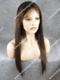 Brown Silky Straight Human Hair Full Lace Wig