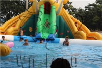 Powerful durable PVC children inflatable pool with slide for sale !!!