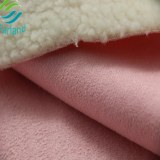 New design fabric for winter garments shumianrong and sherpa and suede fabric together