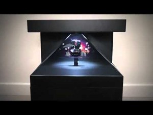 270 °; Vitrine d'hologramme pyramidale 3D