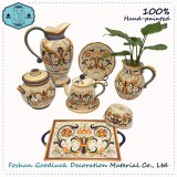 Hand Painted Curly Grass Italian Top Choice Royal Porcelain Dinnerware