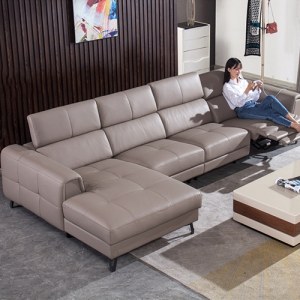 Canapé en cuir italien canapé d'angle électrique multifonctionnel Capsule d'espace élec...
