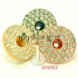 Boton matalico de tamano 20mm, con piedra-A