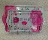 Plato rectangular de melamina, varios tamanos,