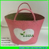 Sac à main de paille de femmes, sacs faits à la main de paille de plage faits main