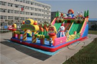 Cheap commercial giant inflatable slide, inflatable jumping slide for sale
