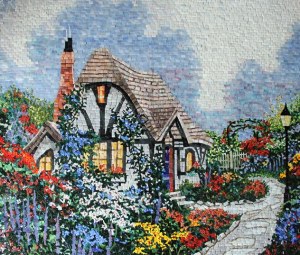 Lanjingling art glass mosaic hand-cut picture