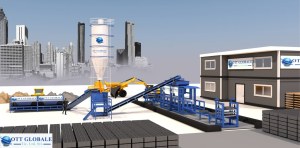 Machine d’agglos beton OTT6S parpaing brique agglos pave bordure