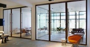 Soundproof artistic hotel corridor aluminum frame glass door