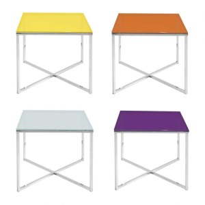 TABLE D'APPOINT RONDE OU CARRÉE DIVERSES COULEURS