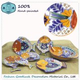 Food Grade Hand Painted 9 Inches Fish Deep Dish Dinner Plates